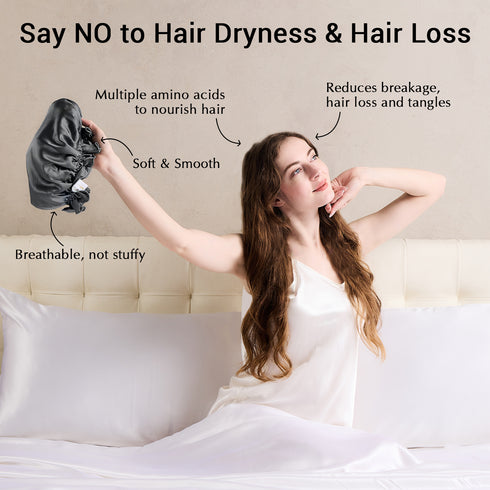 19 Momme Silk Sleep Cap With Double Colors