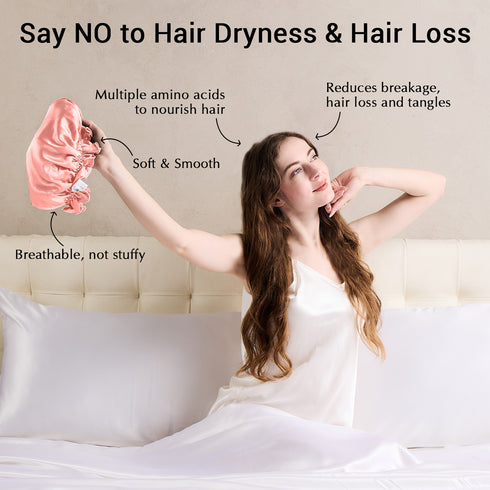 19 Momme Silk Sleep Cap With Double Colors