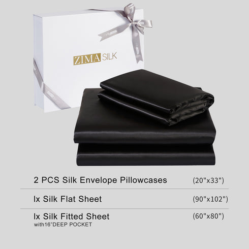 19 momme Silk 4PCS bed sheets