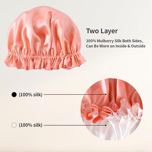 19 Momme Silk Sleep Cap With Double Colors