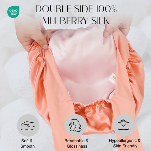 19 Momme Silk Sleep Cap with Ice Silk Band