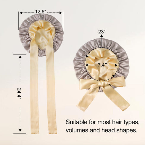 100% Double Layered Silk Sleep Cap