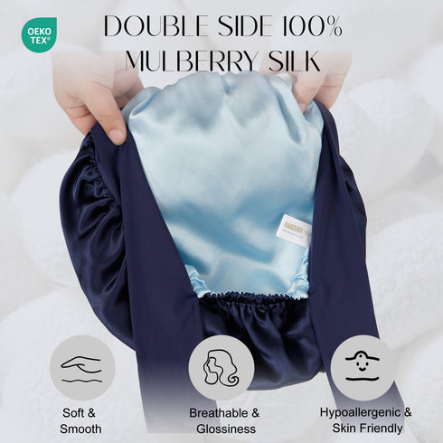 19 Momme Silk Sleep Cap with Ice Silk Band