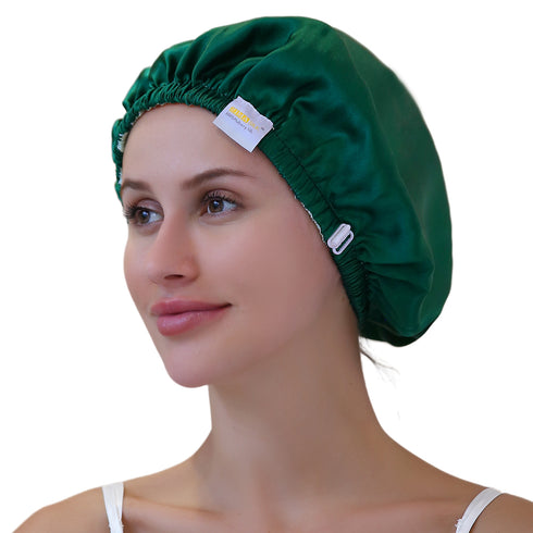 Double Layered 100% Silk Adjustable Sleep Cap