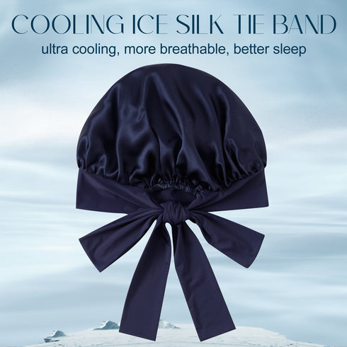 19 Momme Silk Sleep Cap with Ice Silk Band