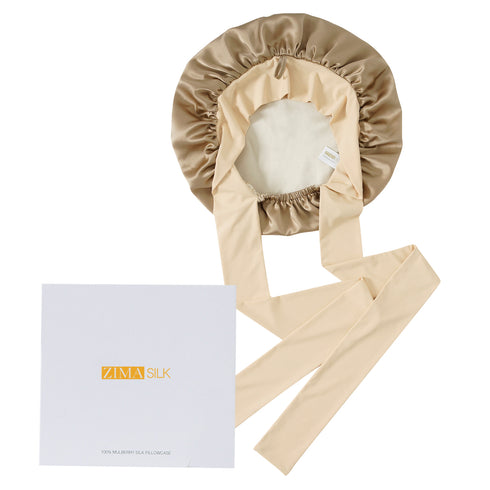 19 Momme Silk Sleep Cap with Ice Silk Band
