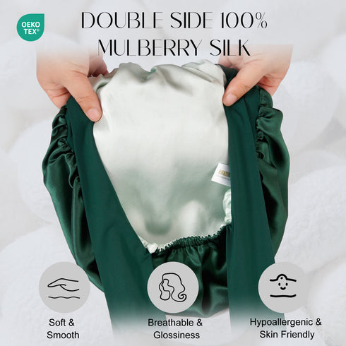 19 Momme Silk Sleep Cap with Ice Silk Band