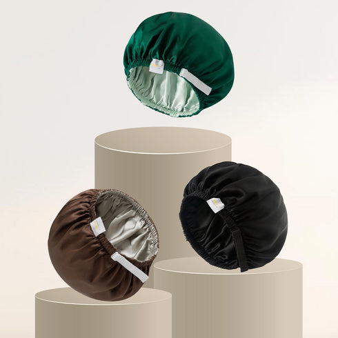 Double Layered 100% Silk Adjustable Sleep Cap