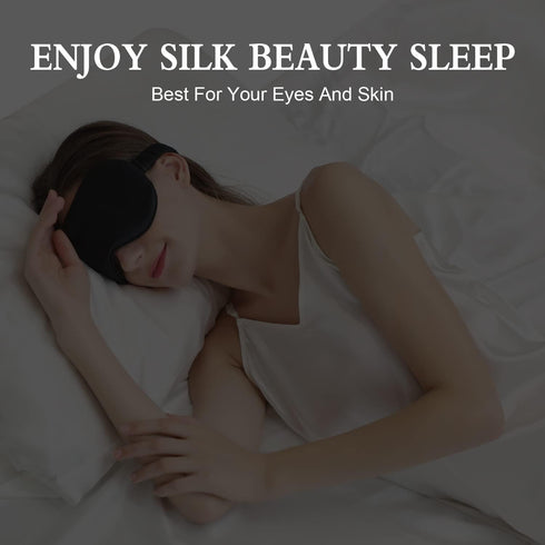 3D 100% 22mm Silk Adjustable Sleep Mask