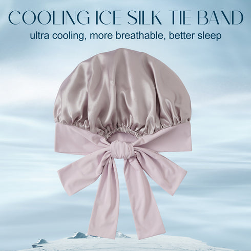 19 Momme Silk Sleep Cap with Ice Silk Band
