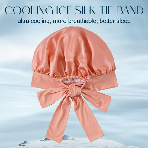 19 Momme Silk Sleep Cap with Ice Silk Band