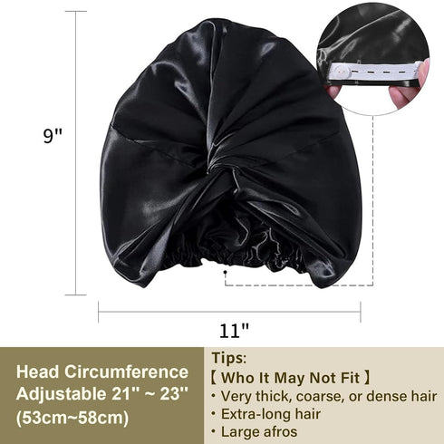 22 Momme Adjustable 100% Mulberry Silk Bonnet