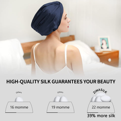 22 Momme Adjustable 100% Mulberry Silk Bonnet