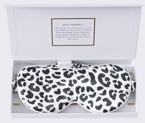 22 MM Silk Sleep Mask Leopard Print