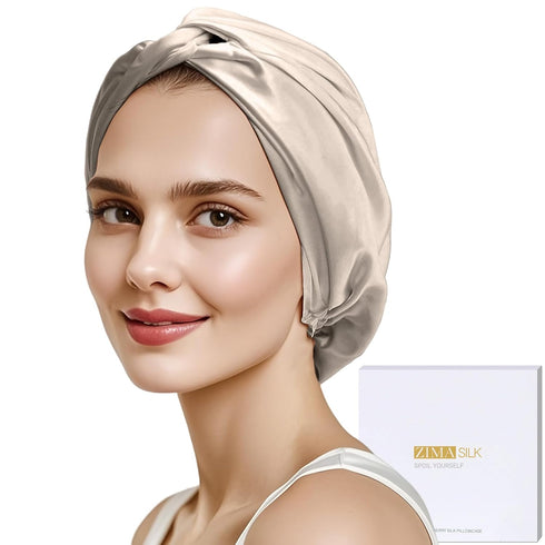 22 Momme Adjustable 100% Mulberry Silk Bonnet