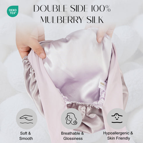 19 Momme Silk Sleep Cap with Ice Silk Band