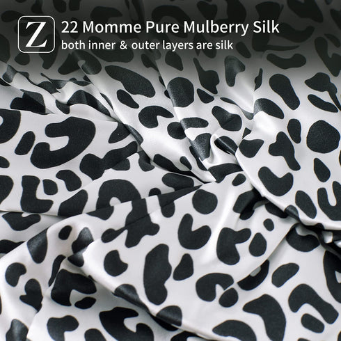 22 Momme Silk Sleep Cap Leopard Print