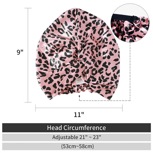 22 Momme Silk Sleep Cap Leopard Print