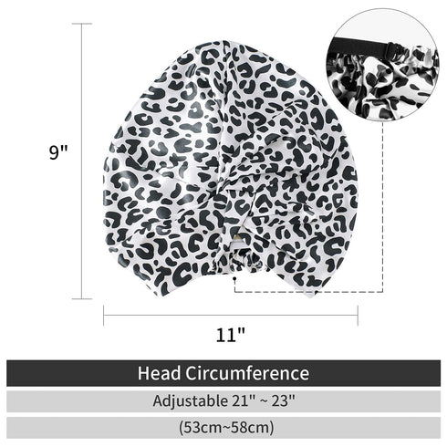 22 Momme Silk Sleep Cap Leopard Print