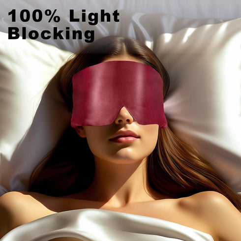100% 22 mm Silk Full Light-Blocking Sleeping Eye Mask