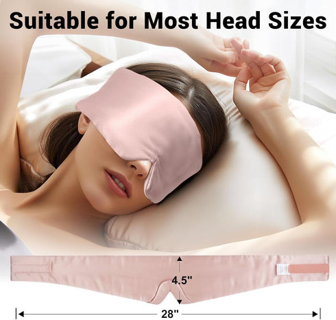 100% 22 mm Silk Full Light-Blocking Sleeping Eye Mask