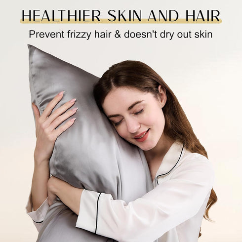 Upgraded 100% Pure Mulberry Silk Pillowcase