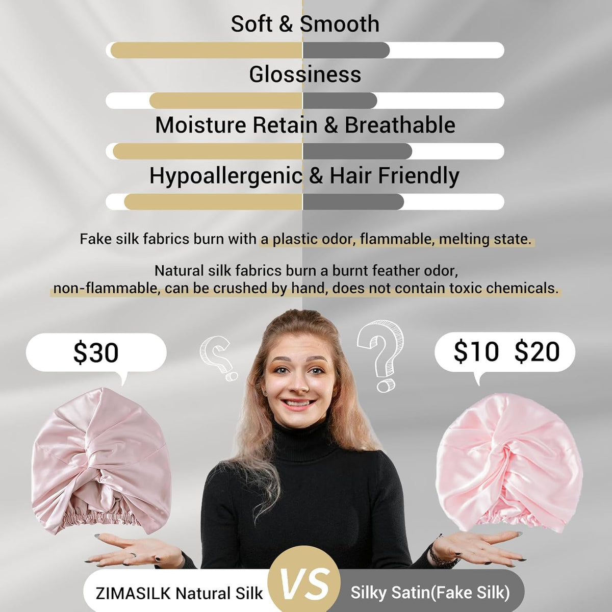 22 Momme Silk Sleep Cap | Zimasilk – ZimaSilk