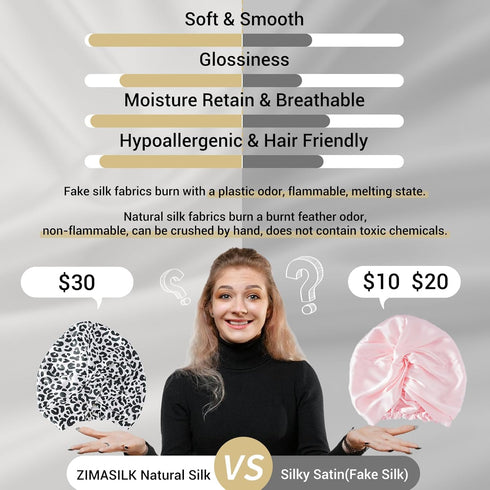 22 Momme Silk Sleep Cap Leopard Print