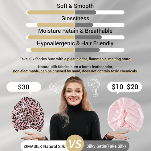 22 Momme Silk Sleep Cap Leopard Print