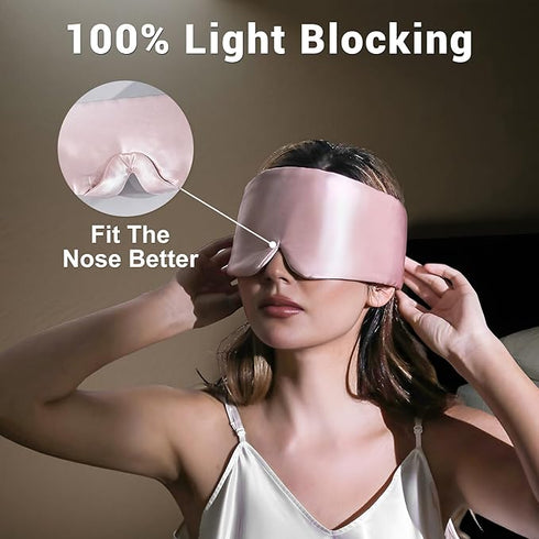 100% 22 mm Silk Full Light-Blocking Sleeping Eye Mask