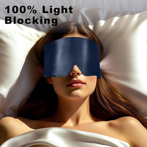 100% 22 mm Silk Full Light-Blocking Sleeping Eye Mask