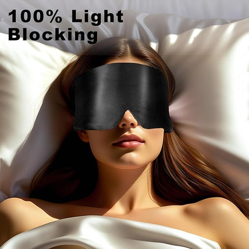 100% 22 mm Silk Full Light-Blocking Sleeping Eye Mask