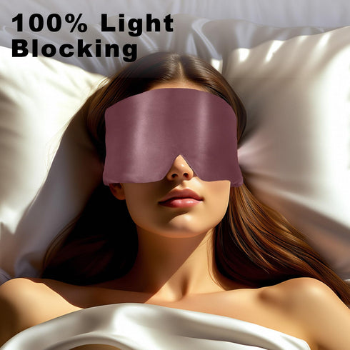 100% 22 mm Silk Full Light-Blocking Sleeping Eye Mask