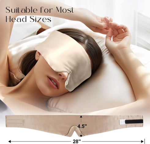100% 22 mm Silk Full Light-Blocking Sleeping Eye Mask
