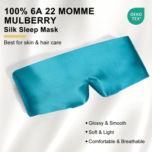 100% 22 mm Silk Full Light-Blocking Sleeping Eye Mask