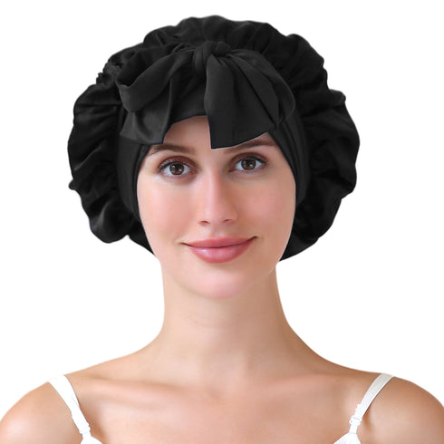 19 Momme Silk Sleep Cap with Ice Silk Band