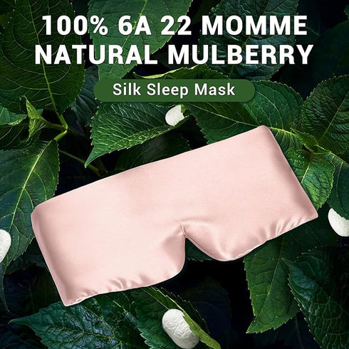 100% 22 mm Silk Full Light-Blocking Sleeping Eye Mask