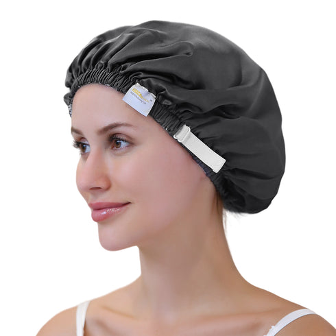 Double Layered 100% Silk Adjustable Sleep Cap