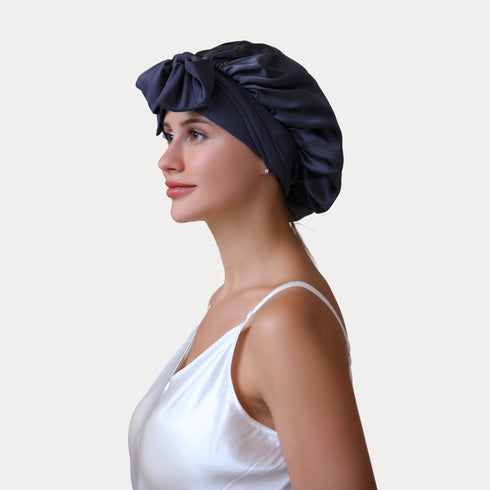 19 Momme Silk Sleep Cap with Ice Silk Band (Copy)