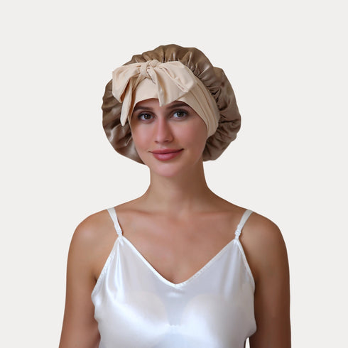 19 Momme Silk Sleep Cap with Ice Silk Band (Copy)