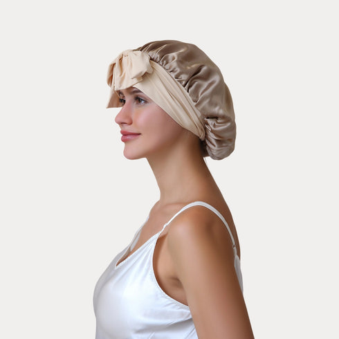 19 Momme Silk Sleep Cap with Ice Silk Band (Copy)