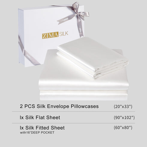 19 momme Silk 4PCS bed sheets