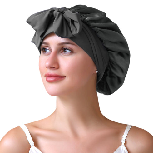 19 Momme Silk Sleep Cap with Ice Silk Band