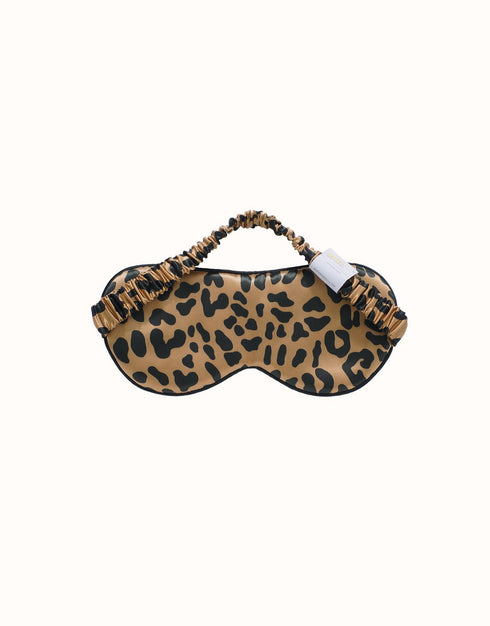 22 MM Silk Sleep Mask Leopard Print