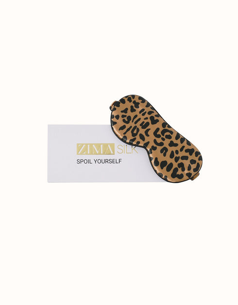 22 MM Silk Sleep Mask Leopard Print