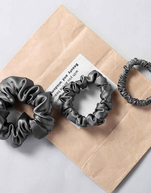 19 Momme Silk Hair Scrunchies Set (T)