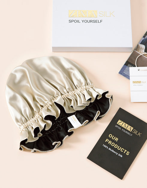 19 Momme Silk Sleep Cap With Double Colors