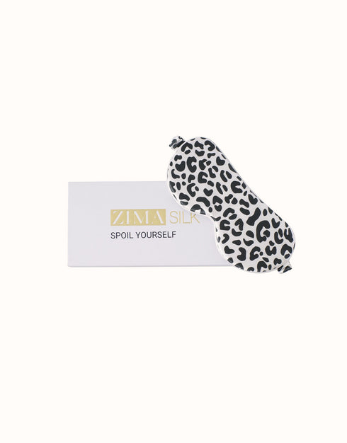 22 MM Silk Sleep Mask Leopard Print