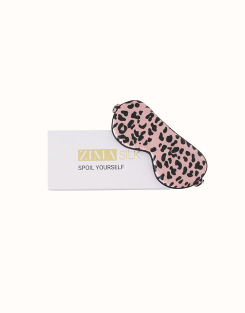 22 MM Silk Sleep Mask Leopard Print