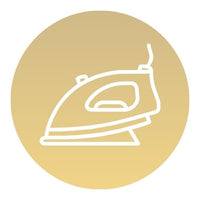 Iron or steam on the reverse side (inside out) at low heat (<100°C/212*F) to avoid damaging the silk surface.